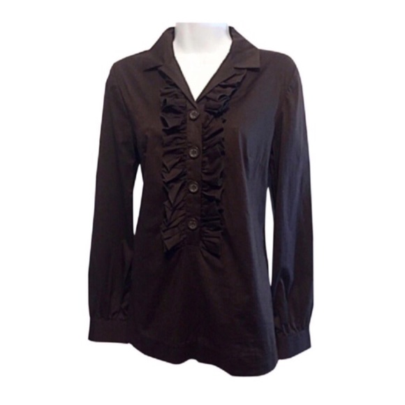 Tory Burch Tops - Tory Burch Brown Button Up Shirt